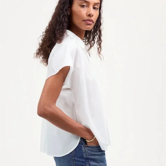 Cap-Sleeve A-Line Top Madewell NWT - Picture 2 of 3